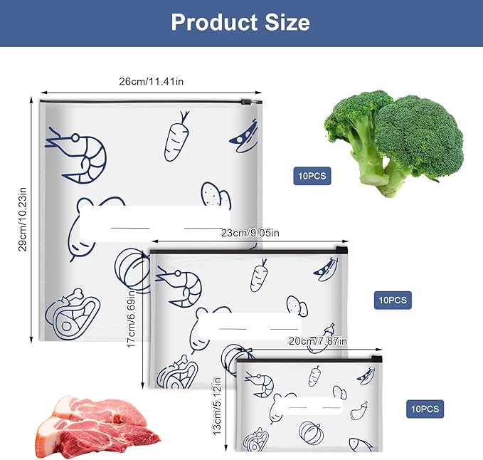 30 PCS Reusable Aluminum Foil Sealable Storage Bags, 2026 New Resealable Vacuum - Image 2