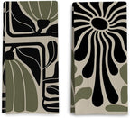 Sage Green Groovy 70s Retro Kitchen Towels Set of 2 by ColorfulLifeStartingwithYourCuteTowel