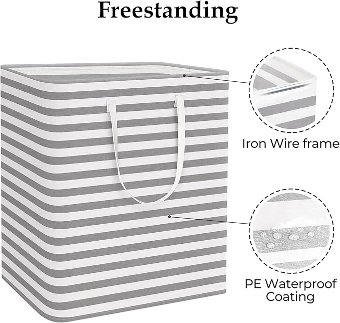 StorageRight Laundry Basket Hamper Large Collapsible Laundry Hamper - Image 3