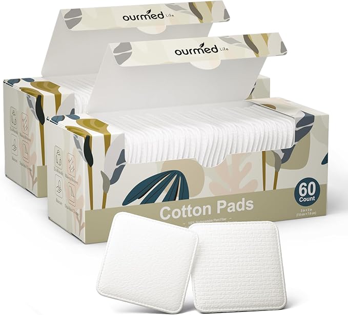 Ourmed Life Large Cotton Pads for Face, Soft & Lint-Free Cotton Rounds by ourmedlife