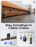 Adhesive Wire Management, Adjustable Cable Straps, Sticky-Back Cord Organizer - Image 4