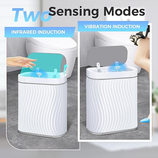 Bathroom Small Trash Can with Automatic Touchless Lid, 2.6 Gallon Smart Garbage - Image 7