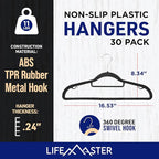 LifeMaster 30 Pcs. Dry Wet Clothes Hangers - Image 2