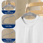 SereneLife 10-Pack Velvet Hangers – Non-Slip Clothes Hangers - Image 5