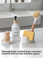 2-in-1 Ceramic Sponge Holder, Dish Sponge and Brush Holder - Image 8