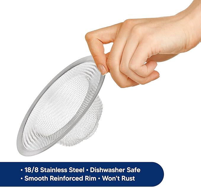 HIC Kitchen Mesh Sink Strainer, 18/8 Stainless Steel, 4.5-Inches - Image 5