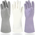 Cleanbear Reusable Dish Washing Rubber Glove Set of 3, Household Cleaning Gloves by Cleanbear