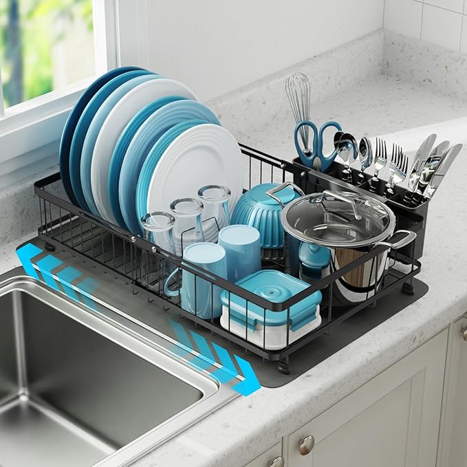 GSlife Family Size Large Capacity Expandable Dish Drying Rack by GSlife