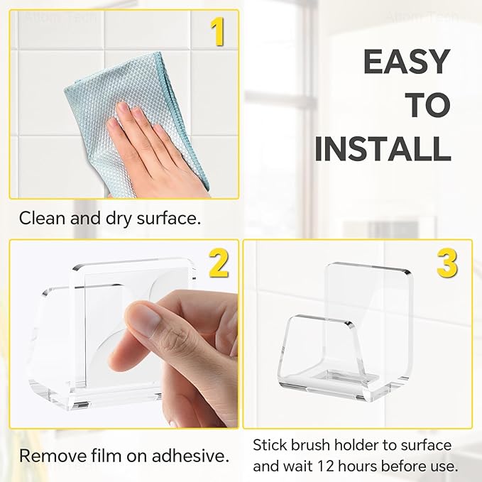 NiHome Clear Acrylic Kitchen Sink Sponge Holders 2PCS - Image 7
