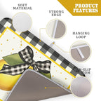 Lemon Dish Drying Mat for Kitchen Counter Spring Summer Black White buffalo - Image 4