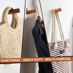 Wood Wall Hooks, 4 Pack Coat Hooks Wall Mounted, Rustic Wooden Heavy Duty Robe - Image 3