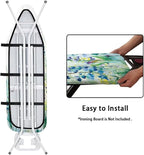 ZDCUSTOM Blue Flower Ironing Board Cover Iron Board Replacement Cover Resist - Image 4