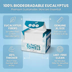 Disposable Face Towels XL 10x12-100% Viscose Eucalyptus Biodegradable Clean - Image 6