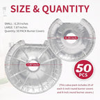 50PC COZZIVITA Round Electric Stove Burner Covers - Image 2