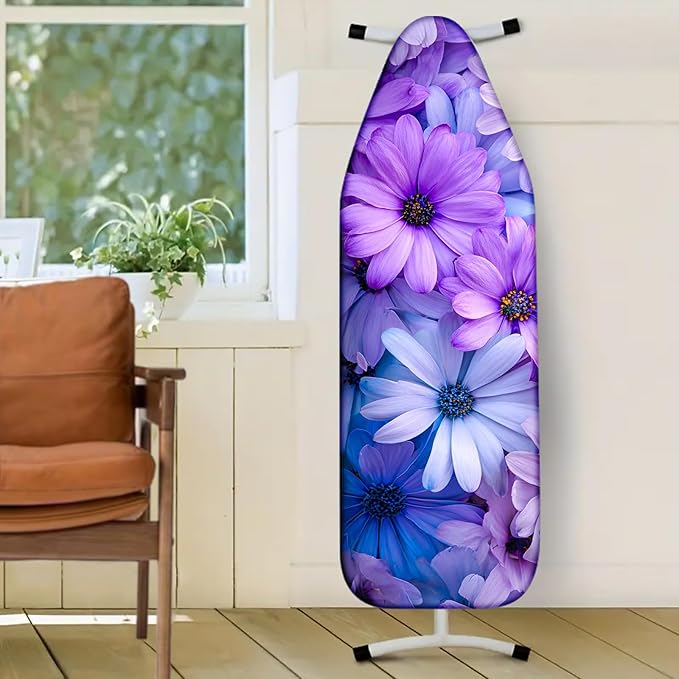 Nuxovilar Purple & Blue Floral Pattern Ironing Board Cover, 15×54 inch - Image 2
