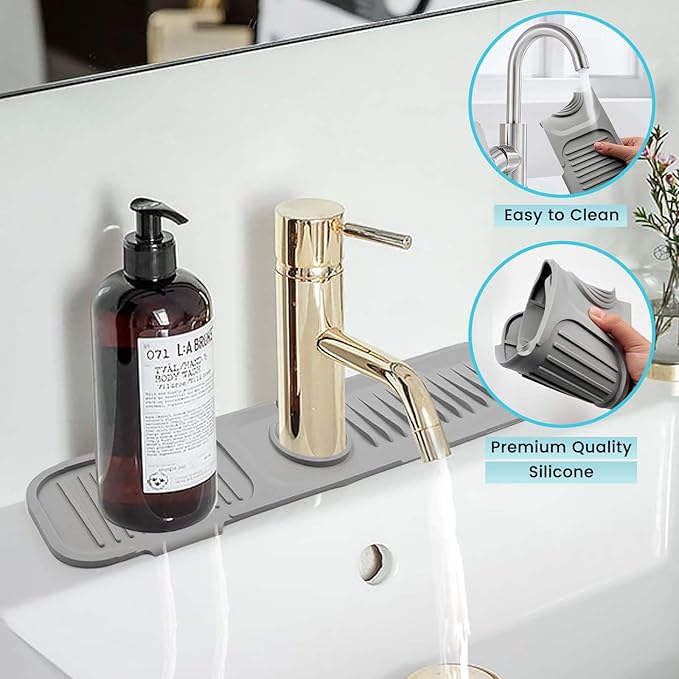 Daily Treasures 45 x 10 cm Splash Sink Guard, Narrow Rim Design Silicone Faucet - Image 7