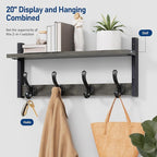 Tatub 20" Rustic Coat Rack Wall Mount - Image 2
