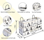 2pcs Large Wall Hanging Organizer Bag, Linen Fabric Door Hanging Storage Baskets - Image 5