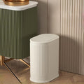 1.6 Gallon Trash Can with Lid, Small Bathroom Trash Can Wastebasket, Slim by IVTUVTI