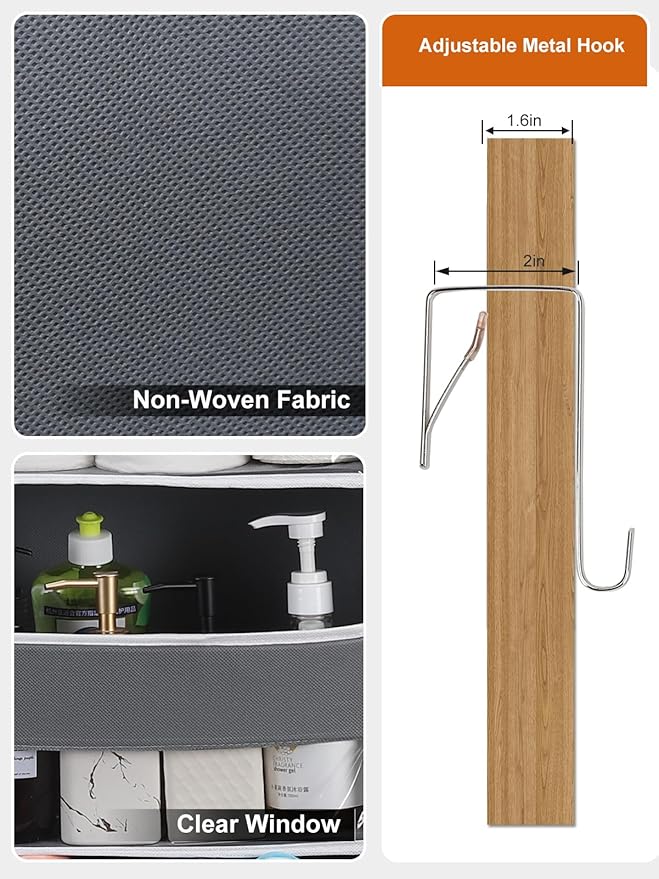 2 Pack Over the Door Organizer - Image 6