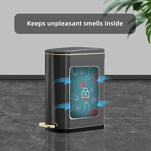 2.6 Gallon Slim Bathroom Trash Can - Image 4
