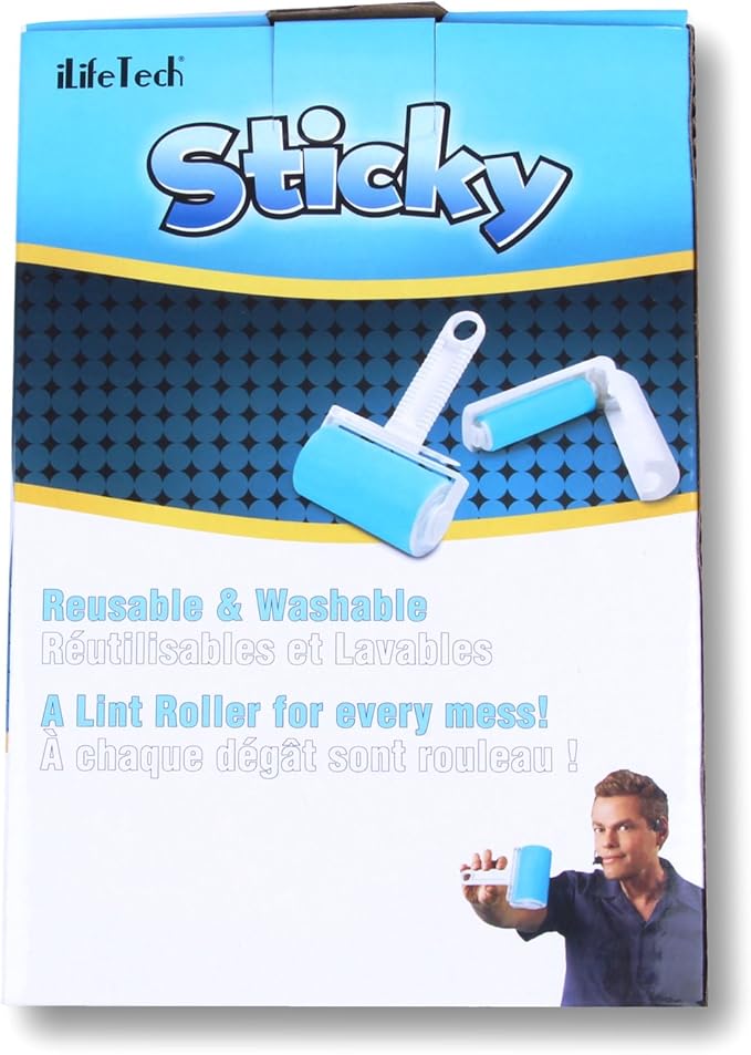 Reusable Sticky Picker Set Cleaner Lint Roller Pet Hair Remover Brush - Image 8