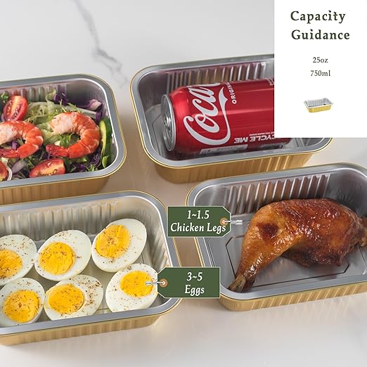 6" x 4" Heavy-Duty Aluminum Foil Pans - Image 2