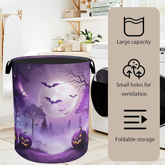 Pumpkin Party Foldable Laundry Hamper - Image 7