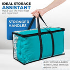 2 Pack Clear Large Moving Bags, Heavy Duty Storage Bags, College Totes - Image 4