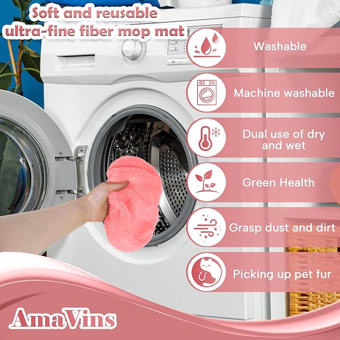 5 Pack Reusable Microfiber Mop Pads Compatible - Image 5