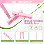 Pink Clothes Pins Wooden 100 Pack, Colored Clothespins - Image 2