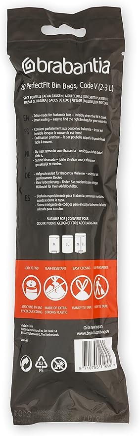 Brabantia PerfectFit Trash Bags Thick Plastic Trash Can Liners - Image 3