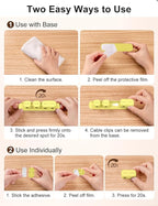 6 Pack Magnetic Cable Clips, Laitver Cord Organizer Holder Strong Adhesive Desk - Image 2