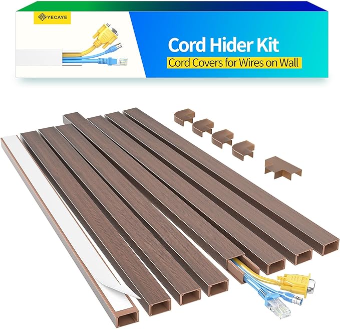 Yecaye Cord Hider, 113in Medium Cord Covers - Image 8