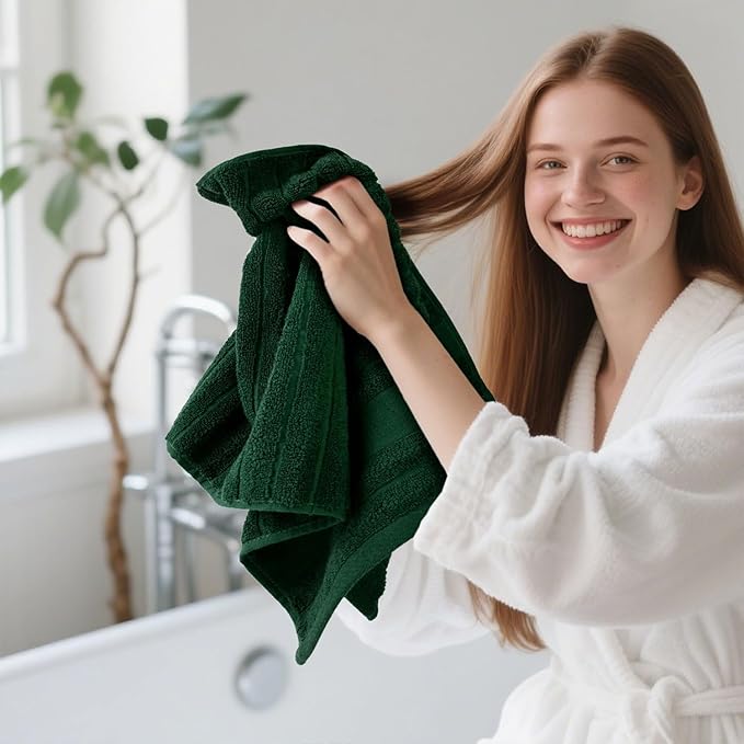 Jacquotha 2-Pack Hand Towels Ribbed – Kitchen & Bathroom Premium Cotton Towels - Image 6