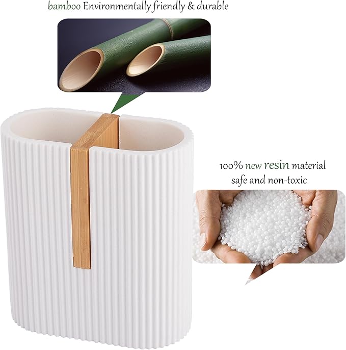 rejomiik Matte White Toothbrush Holders Electric Toothbrush Holder - Image 4