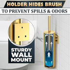 Gold Toilet Brush and Holder Set - Image 5
