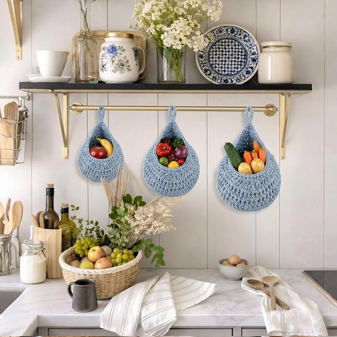 Honeydak Boho Decor Hanging Wall Baskets - Image 6