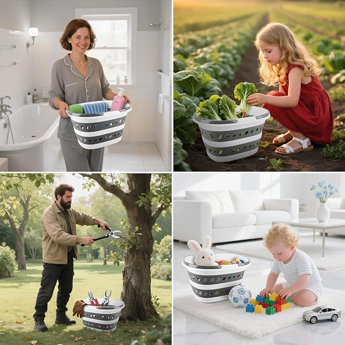 Laundry Basket Collapsible, 16L Small Clothes Hamper Pop-Up Laundry Baskets - Image 6