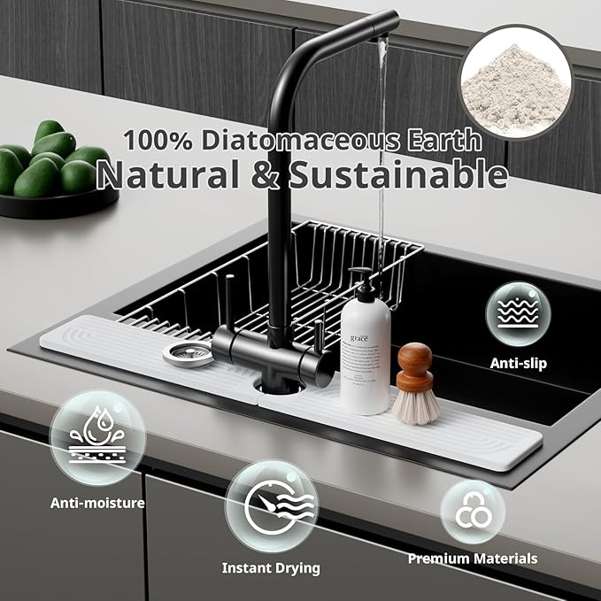 Stone Faucet Mat for Kitchen Sink - Image 9
