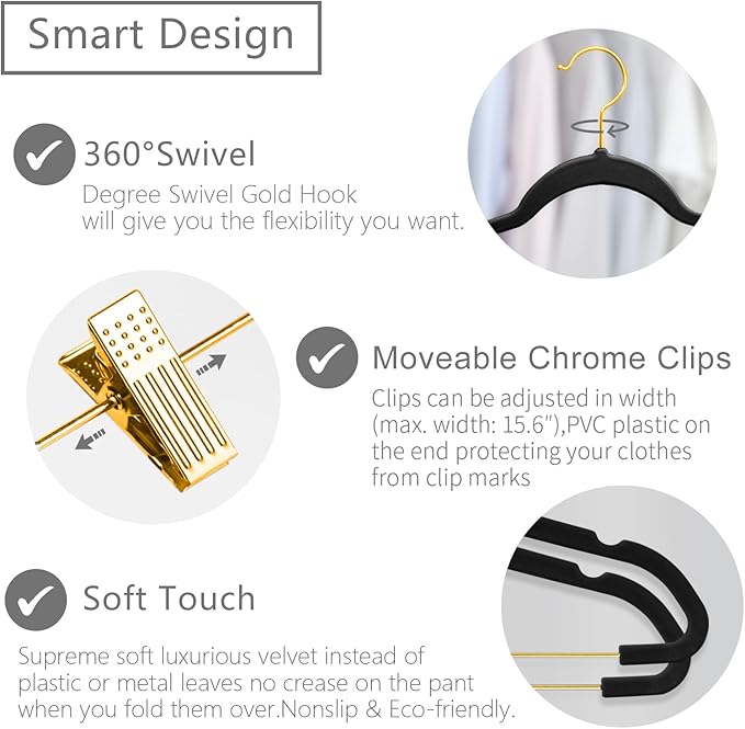 MIZGI Premium Velvet Pants Hangers - Image 2