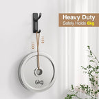 niffgaff Wall Hooks for Coat and Towel: 13lb Adhesive Door Hanger Stick On - Image 2