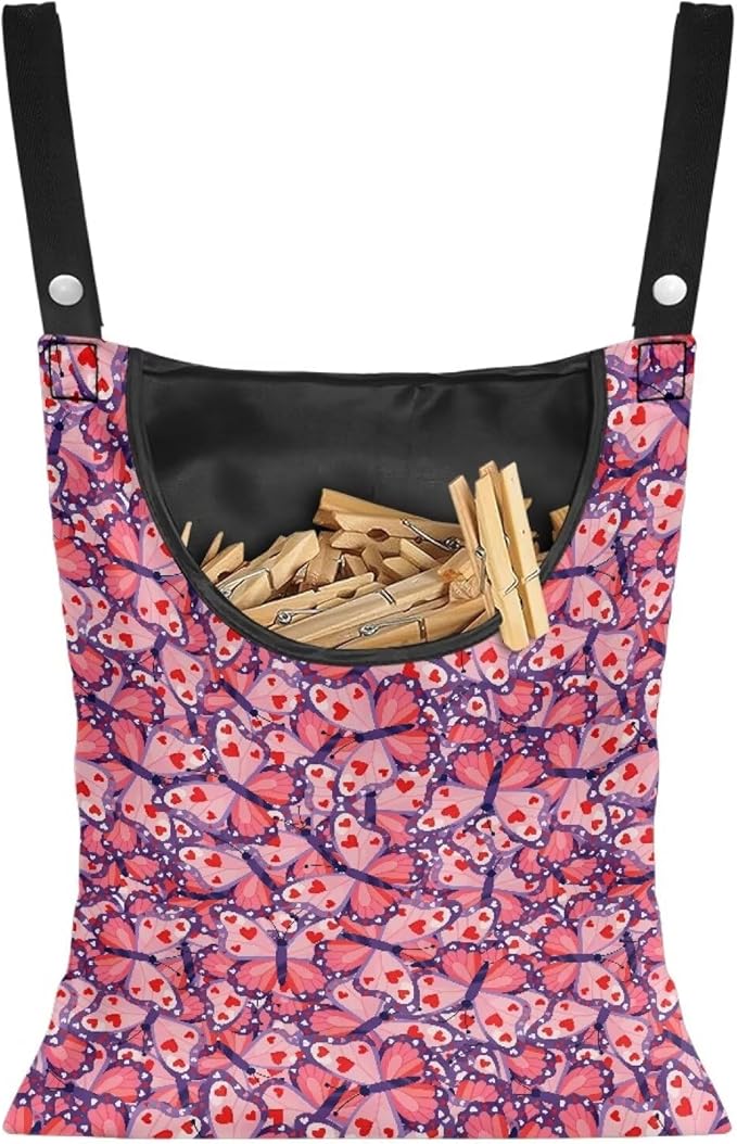 2 Pcs Clothespin Bag with Large Opening Clothes Pins Holder Outdoor and Laundry by Unknown