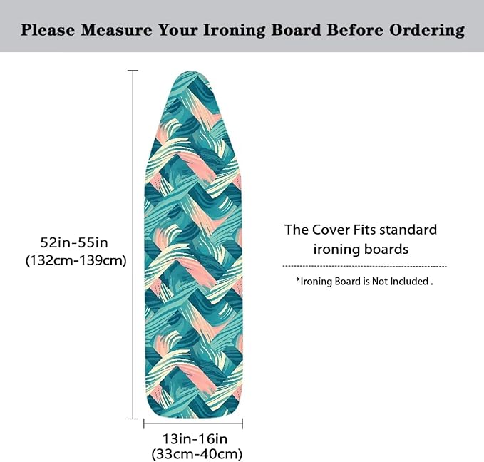 Spiral Stripe Ironing Board Cover, Swirl Line Elastic Edges Non-Slip Thick Iron - Image 5