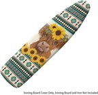 Sprowallow Tribal Cow Sunflower Ironing Board Cover and Pad 15x54 inch Scorch - Image 6
