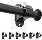 ANDGOO 6 Pack No Drill Curtain Rod Brackets, Renter Friendly Self Adhesive by ANDGOO