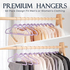 HOUSE DAY Velvet Hangers 30 Pack, Premium Non-Slip Felt Hangers, Sturdy - Image 8