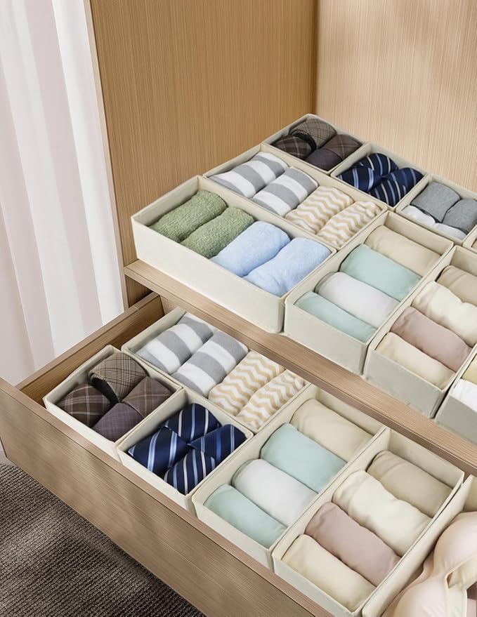 Drawer Organizer Clothes, Foldable Fabric Dresser Organizer Closet Organizers - Image 5