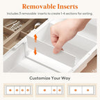 Lifewit Sliding Makeup Drawer Organizer, Fits 13-20" Deep Drawers, Extendable - Image 5