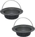 2 Pcs Black Kitchen Sink Drain Strainer by BERYLER